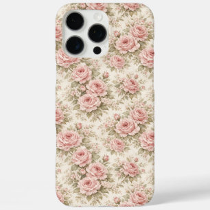 Elegantes vintage Rosen nahtloses Blumenmuster iPhone 16 Pro Max Hülle