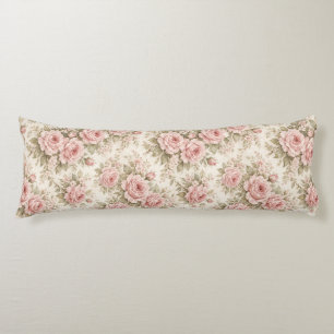 Elegantes vintage Rosen nahtloses Blumenmuster Seitenschläferkissen