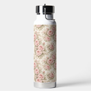 Elegantes vintage Rosen nahtloses Blumenmuster Trinkflasche