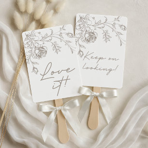 Elegantes Vintage-Sepia-Schild "Say Yes To The Dre Fächer
