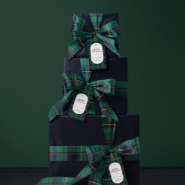 Elegantes vintage-Tartan-Karo-Weihnachten Satinband