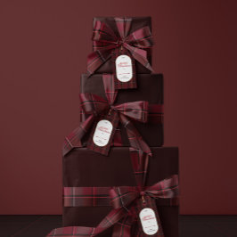 Elegantes vintage-Tartan-Karo-Weihnachtsmotiv Satinband