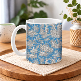 Elegantes vintage Türkis Toile französische Landsc Kaffeetasse