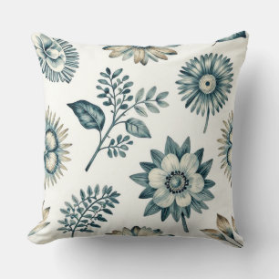 Elegantes vintage Wasserfarben-Blumenmuster nahtlo Kissen
