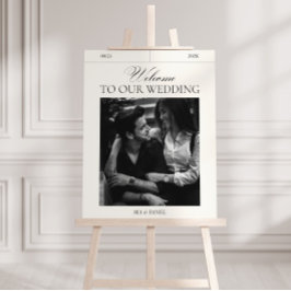 Elegantes Vintage Wedding Welcome Sign Foto Poster