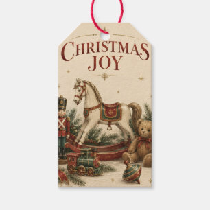 Elegantes Vintage-Weihnachten, Antiker Spielzeugso Geschenkanhänger