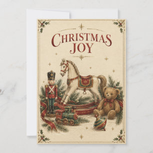 Elegantes Vintage-Weihnachten, Antiker Spielzeugso Karte