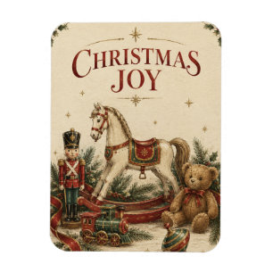 Elegantes Vintage-Weihnachten, Antiker Spielzeugso Magnet