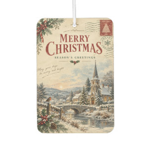 Elegantes Vintage-Weihnachten, im Stil einer Retro Autolufterfrischer