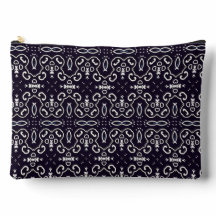 Elegantes vintage weißes Ornamentmuster auf Navy
