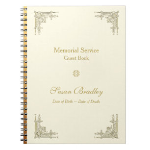 Elegantes Vintages 1 Memorial Service NoteBook Notizblock
