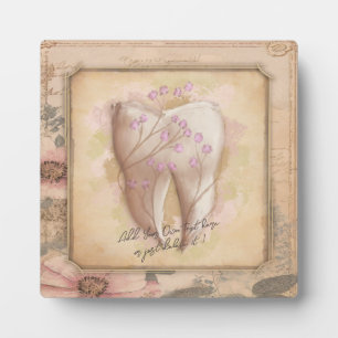 Elegantes Vintages altmodisches Dental-Geschenkhef Fotoplatte