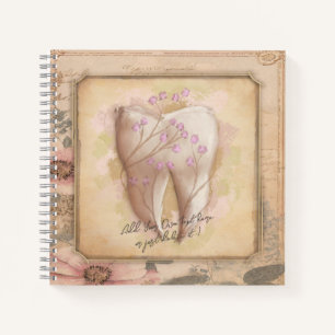 Elegantes Vintages altmodisches Dental-Geschenkhef Notizbuch