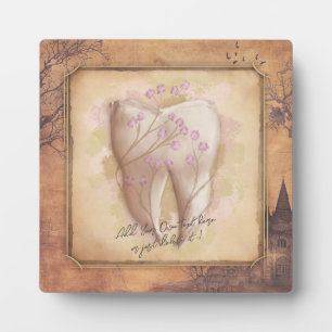 Elegantes Vintages altmodisches Dentalgeschenk Fotoplatte