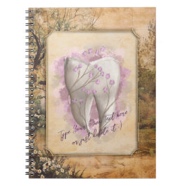 Elegantes Vintages altmodisches Dentalgeschenk Notizblock