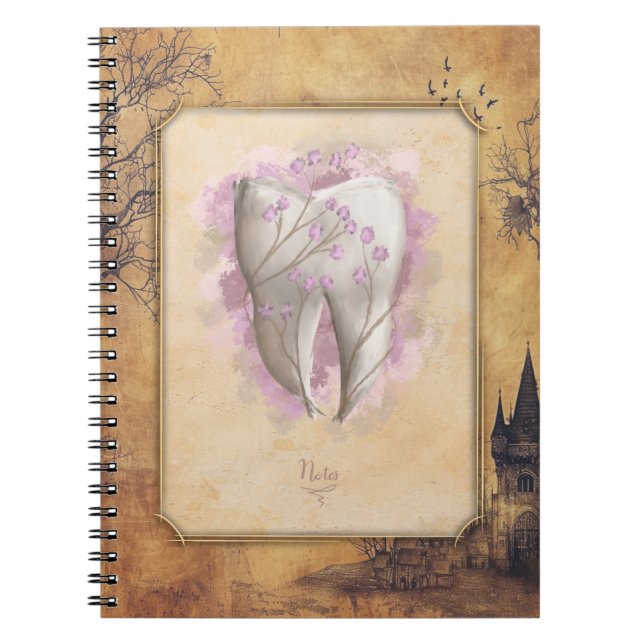 Elegantes Vintages altmodisches Dentalgeschenk Notizblock (Vorderseite)