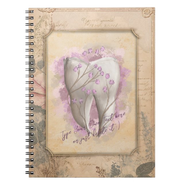 Elegantes Vintages altmodisches Dentalgeschenk Notizblock (Vorderseite)