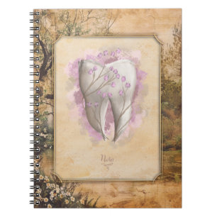 Elegantes Vintages altmodisches Dentalgeschenk Notizblock