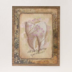 Elegantes Vintages altmodisches Dentalgeschenk Puzzle