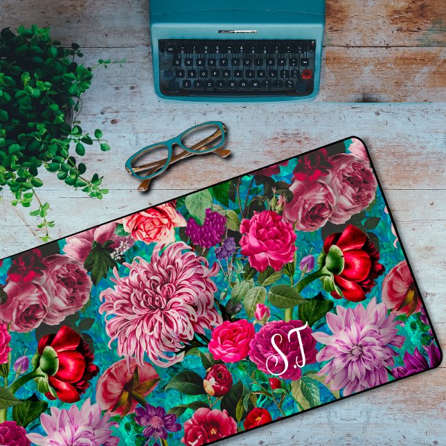 Elegantes Vintages Aqua-Blau Schreibtischunterlage (Von Creator hochgeladen)