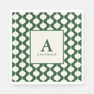 Elegantes Vintages Bauernweihnachtsfest Party Serviette