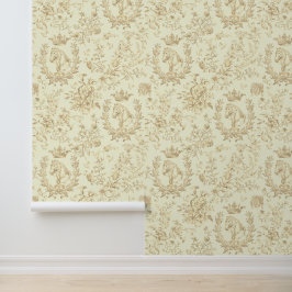 Elegantes Vintages Beige Cream Reitschiff Tapete