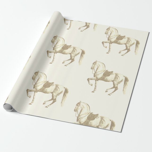 Elegantes Vintages Beige Geschenkpapier (Ungerollt)
