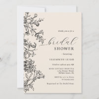 Elegantes Vintages Beige Schwarzes Brautparty