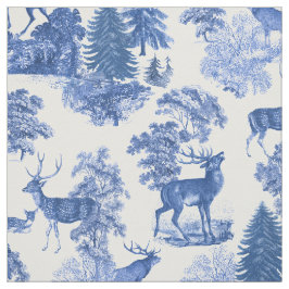 Elegantes Vintages Blaues Tal Hirschwald Stoff