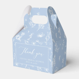 Elegantes Vintages Blue Chinoiserie Brautparty Geschenkschachtel