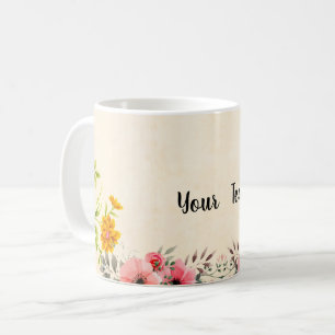 elegantes Vintages Blumendesign Kaffeetasse