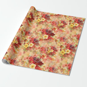 Elegantes Vintages Blumengeschenk Geschenkpapier