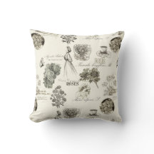 Elegantes Vintages Blumenkissen