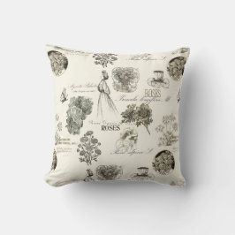Elegantes Vintages Blumenkissen Kissen