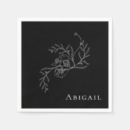 Elegantes Vintages Blumenmotiv-Cocktailpapier Napk Serviette