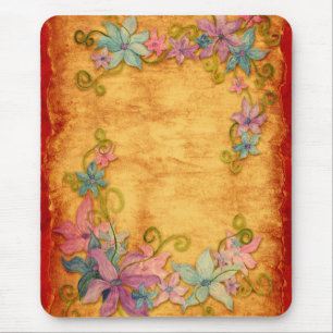 Elegantes Vintages Blumenmousepad Mousepad