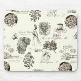 Elegantes Vintages Blumenmuster mousepad