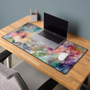 Elegantes Vintages Blumenmuster Schreibtischunterlage