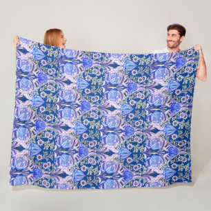 Elegantes Vintages Blumenmuster Viktorianisch Fleecedecke