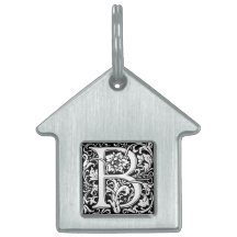 Elegantes Vintages Blumenschreiben B Monogramm