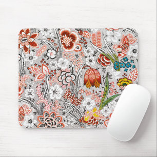 Elegantes Vintages Boho Abstraktes Blumenwerk Mousepad