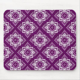 Elegantes Vintages Boho-Blumenmuster Mousepad
