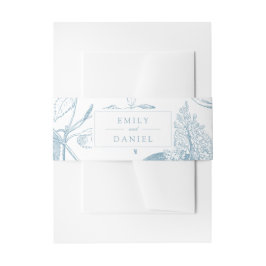 Elegantes Vintages Botanisches Einladungs-Bündchen Einladungsbanderole