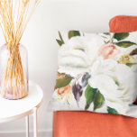 Elegantes Vintages botanisches Muster Kissen<br><div class="desc">Elegantes Vintages inspiriertes,  künstlerisches Öl auf der Leinwand botanisches Blumenkissen.</div>