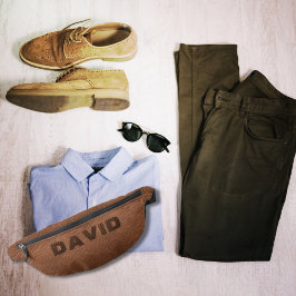 Elegantes Vintages braunes Imitat Leather Personal Bauchtasche