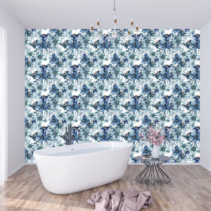 Elegantes Vintages Chintz-Muster Monogramm Tapete