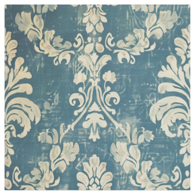 Elegantes, Vintages Damask-gestörtes Muster Stoff (Nahaufnahme)
