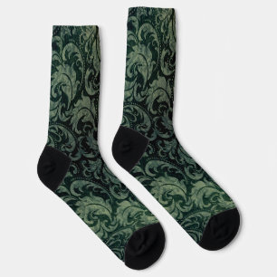 Elegantes Vintages Damastenblumenmuster Socken