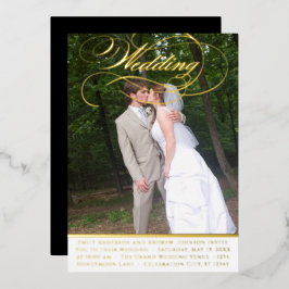 Elegantes Vintages Foto Folieneinladung