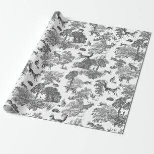 Elegantes Vintages Fox Kaninchen Country Toile Geschenkpapier
